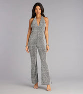 Afterglow Sparkle Halter Jumpsuit